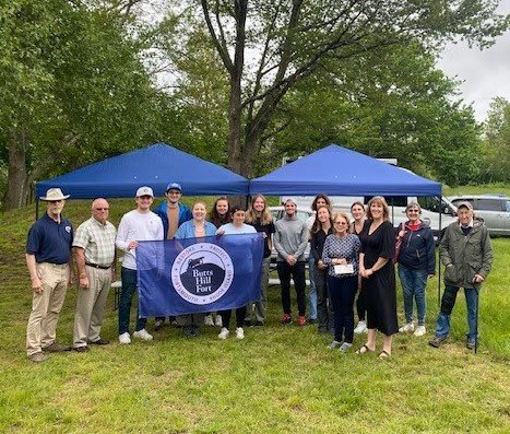 HEVA members at the 2024 archaeological field school at Butts Hill Fort