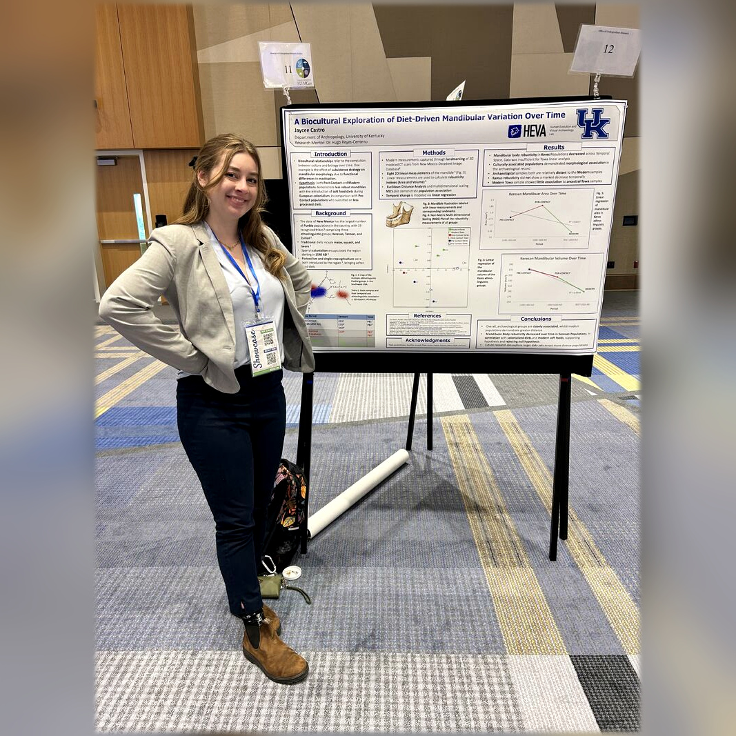 Jaycee Castro presenting at UK’s 2024 Showcase of Undergraduate Scholars