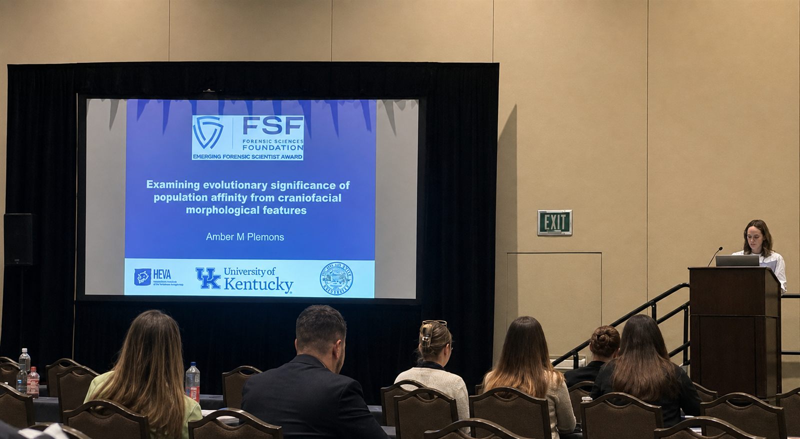 Dr. Amber Plemons receives the 2023 J. Lawrence Angel Student Paper Award (AAFS)